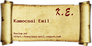 Kamocsai Emil névjegykártya